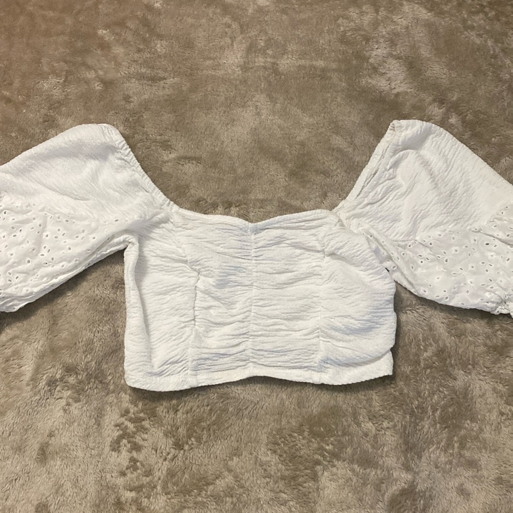 Forever 21 High Shoulder Crop Top